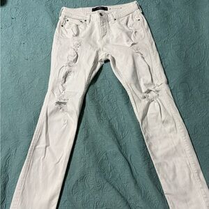 Men’s Hollister white Epic Flex Ripped Skinny Jeans